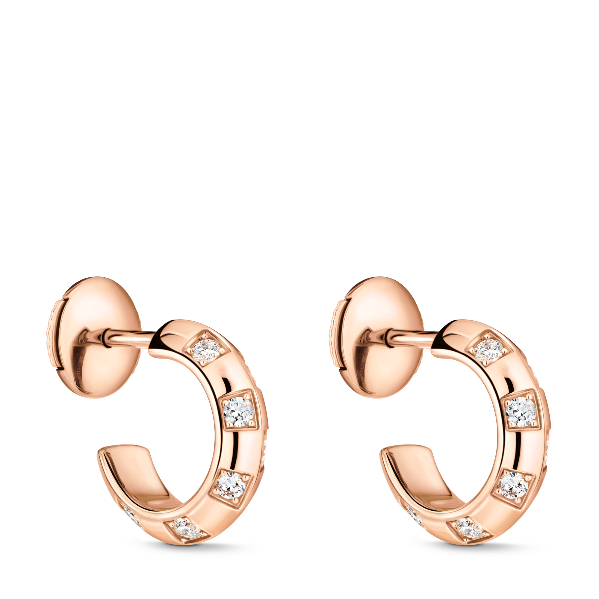 フープピアス ル ダミエ ドゥ ルイ・ヴィトン 3.5mm (ピンクゴールド